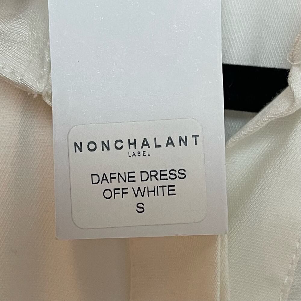 NONCHALANT Lable Dafne Tie Front Dress Off White Women's Size S NWT - Picture 8 of 10